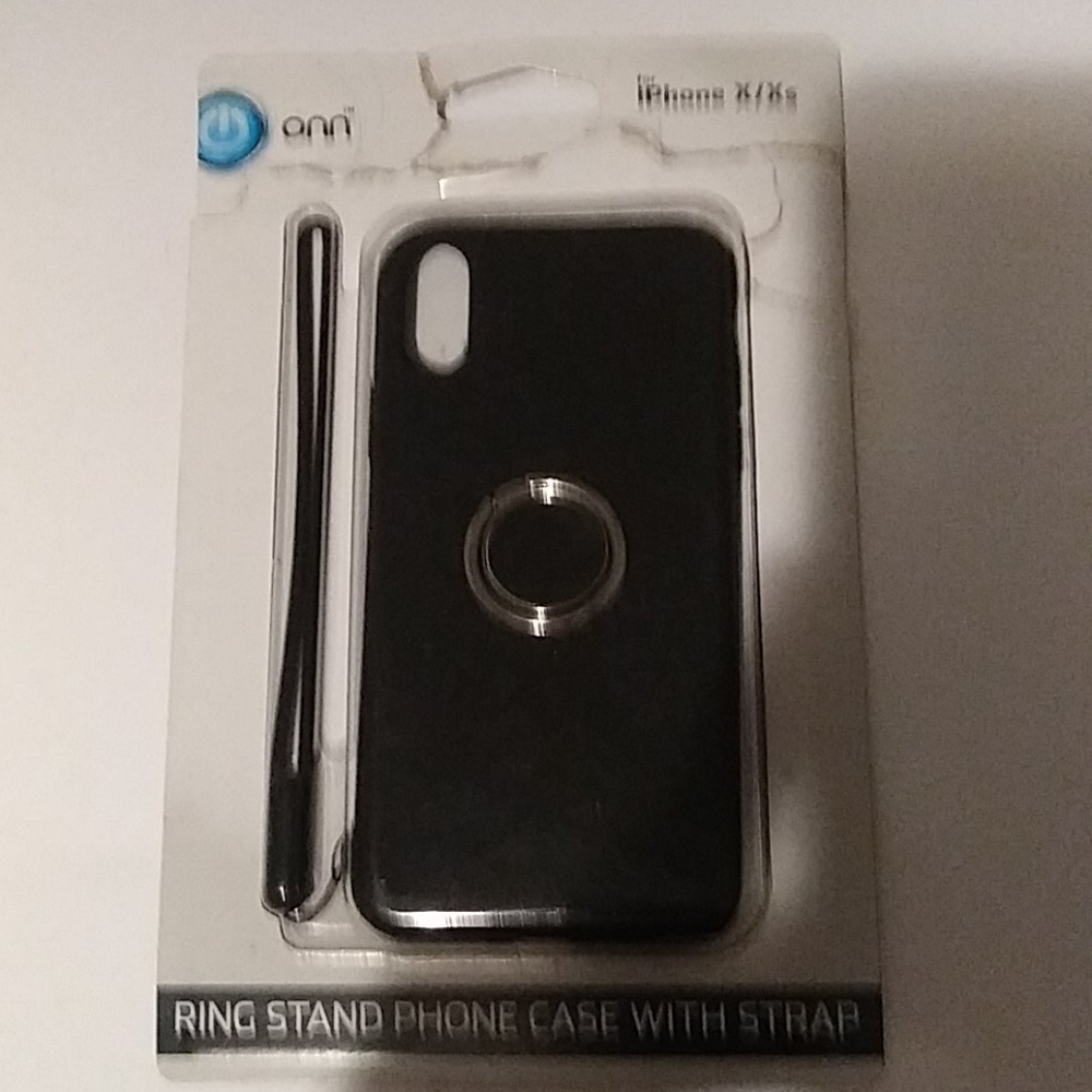 Ring stand phone case with strap
